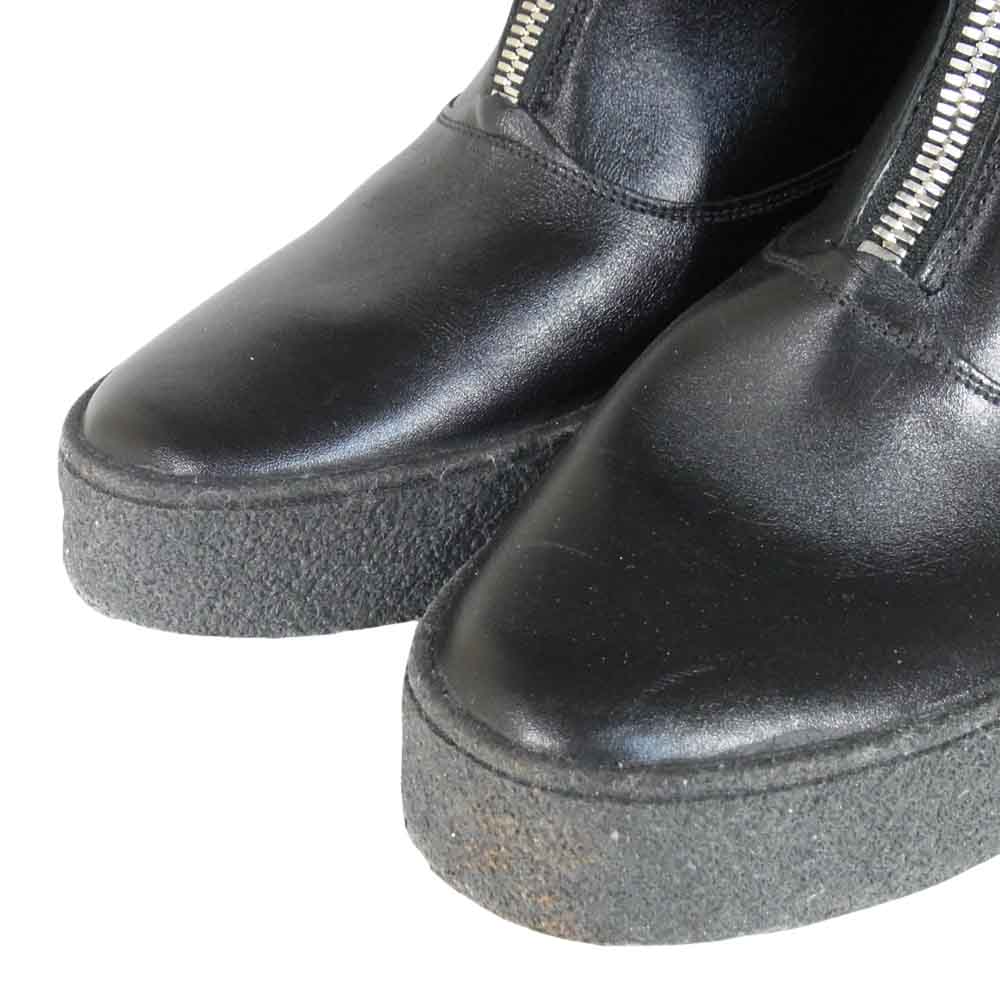 ウノピゥウノウグァーレトレ ムートン ブーツ イギリス製 ブラック系 8【美品】【中古】