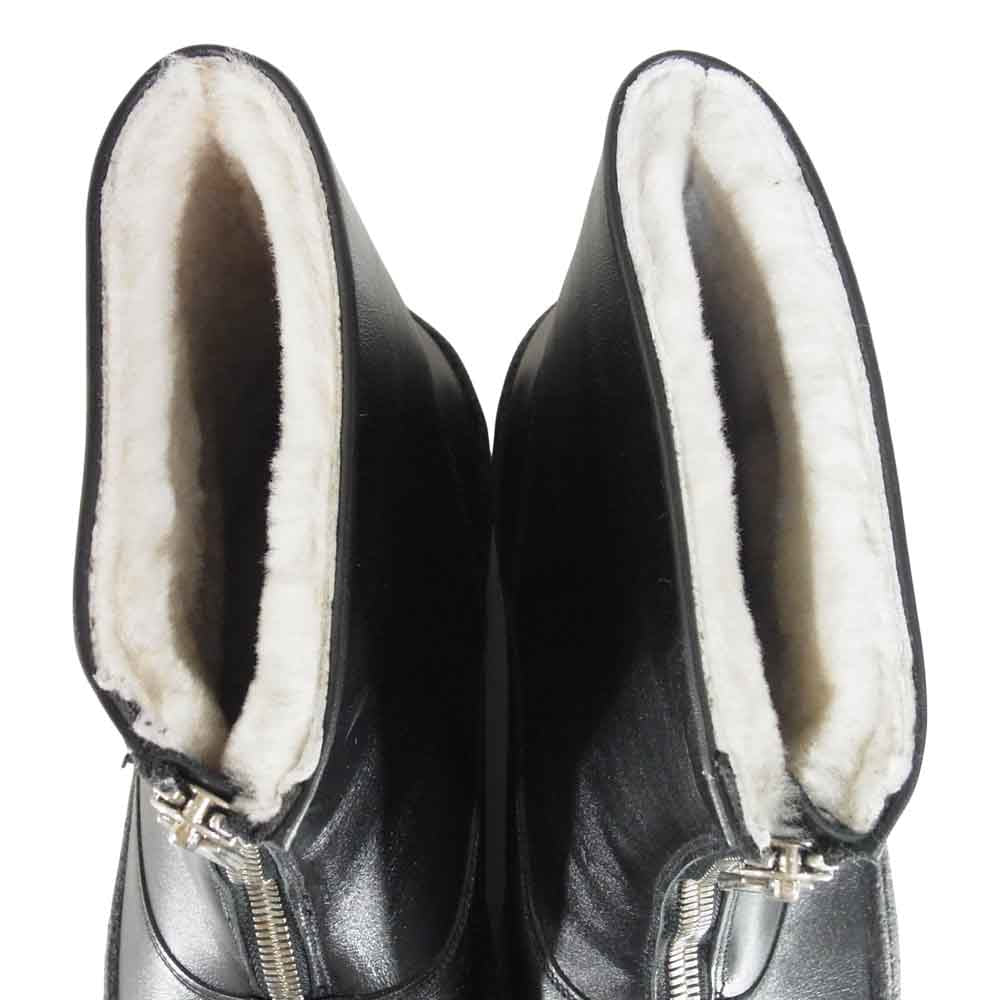 ウノピゥウノウグァーレトレ ムートン ブーツ イギリス製 ブラック系 8【美品】【中古】