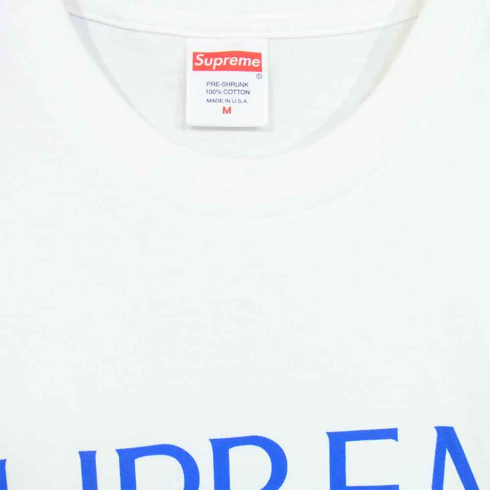 Supreme シュプリーム 20AW Nuova York Tee ニューヨーク ロゴ プリント Tシャツ ホワイト系 M【美品】【中古】