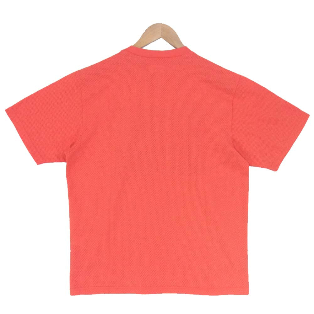 Supreme シュプリーム 20SS Cotton Mesh Gradient Logo S／S Top コットン メッシュ グラデーション ロゴ Tシャツ 赤橙系 S【中古】