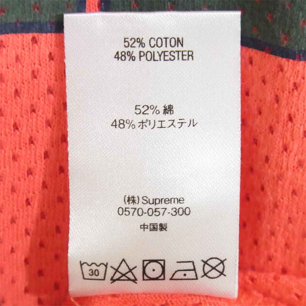 Supreme シュプリーム 20SS Cotton Mesh Gradient Logo S／S Top コットン メッシュ グラデーション ロゴ Tシャツ 赤橙系 S【中古】