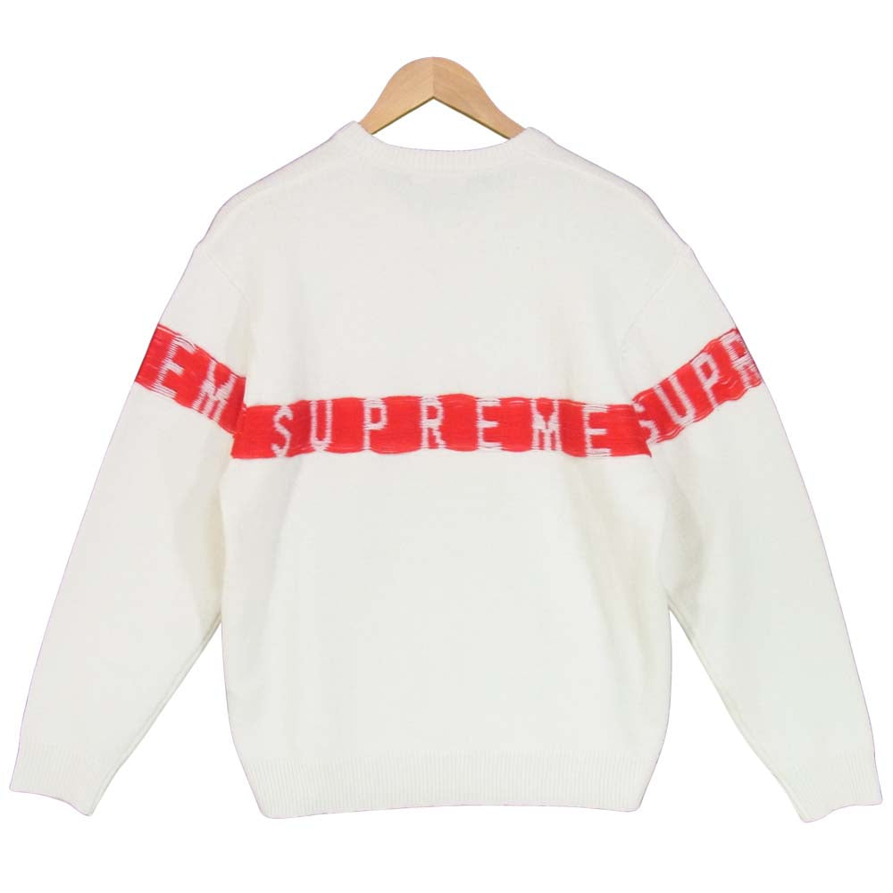 Supreme シュプリーム 21SS Inside Out Logo Sweater インサイド アウト ロゴ セーター ホワイト系 S【極上美品】【中古】