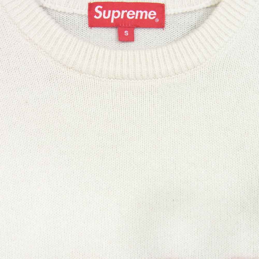 Supreme シュプリーム 21SS Inside Out Logo Sweater インサイド アウト ロゴ セーター ホワイト系 S【極上美品】【中古】