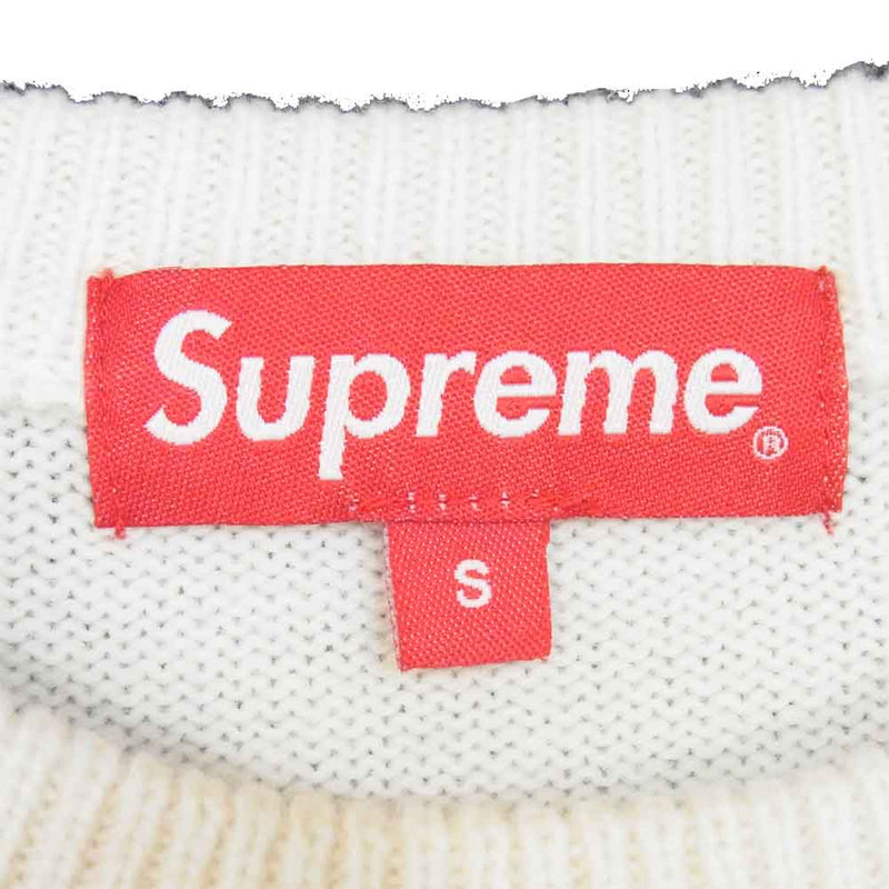 Supreme シュプリーム 21SS Inside Out Logo Sweater インサイド アウト ロゴ セーター ホワイト系 S【極上美品】【中古】