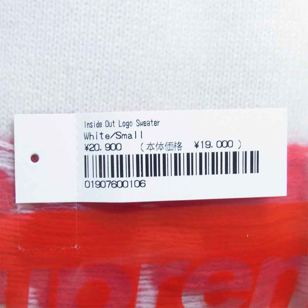 Supreme シュプリーム 21SS Inside Out Logo Sweater インサイド アウト ロゴ セーター ホワイト系 S【極上美品】【中古】