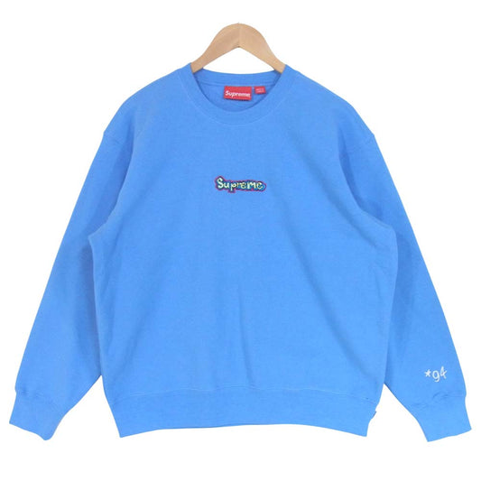 Supreme シュプリーム 21SS Gonz Logo Crewneck ゴンズ ロゴ クルーネック スウェット ライトブルー系 S【新古品】【未使用】【中古】
