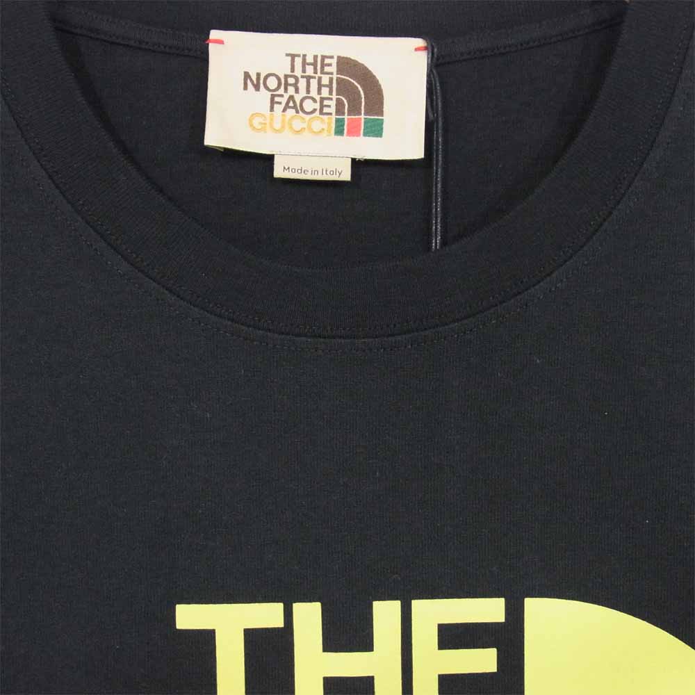GUCCI グッチ 616036 国内正規品 The North Face ノースフェイス プリント オーバーサイズ Tシャツ ブラック系 S【新古品】【未使用】【中古】