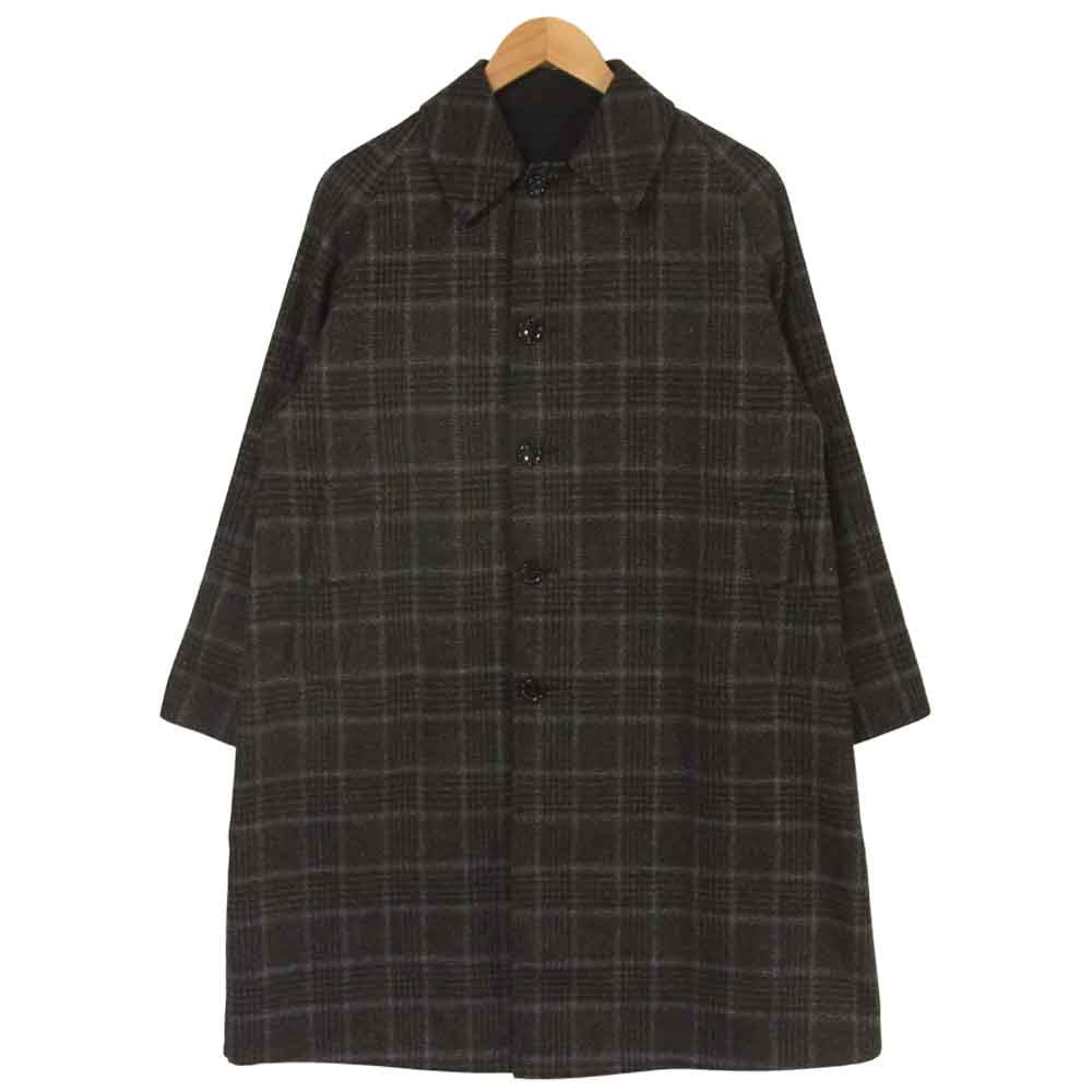 アナトミカ 20AW 530-552-02 SINGLE RAGLAN II シングル ラグラン コート リバーシブル グレー系 ブラック系 38【美品】【中古】