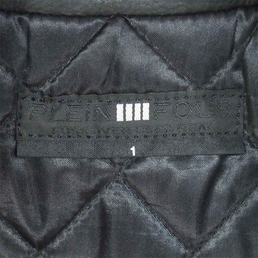 PLEIN FOUR PL09AW-4JK01 鹿革 ディアスキン レザー ジャケット ブラック系 1【中古】