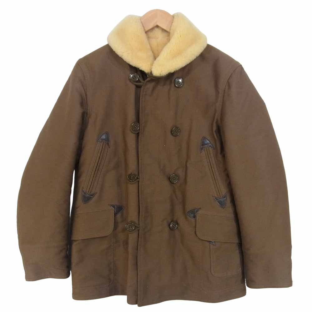 The REAL McCOY'S ザリアルマッコイズ JOE McCOY ジョーマッコイ AVALANCHE COAT アバランチ コート カーキブラウン系 38【美品】【中古】