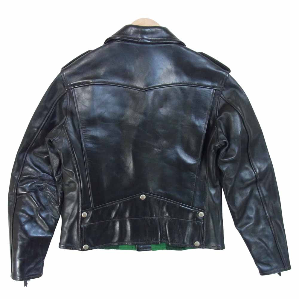 The REAL McCOY'S ザリアルマッコイズ 旧マッコイ STEEPLECHASE ホースハイド Dポケット ダブル ライダース ブラック系 36【中古】