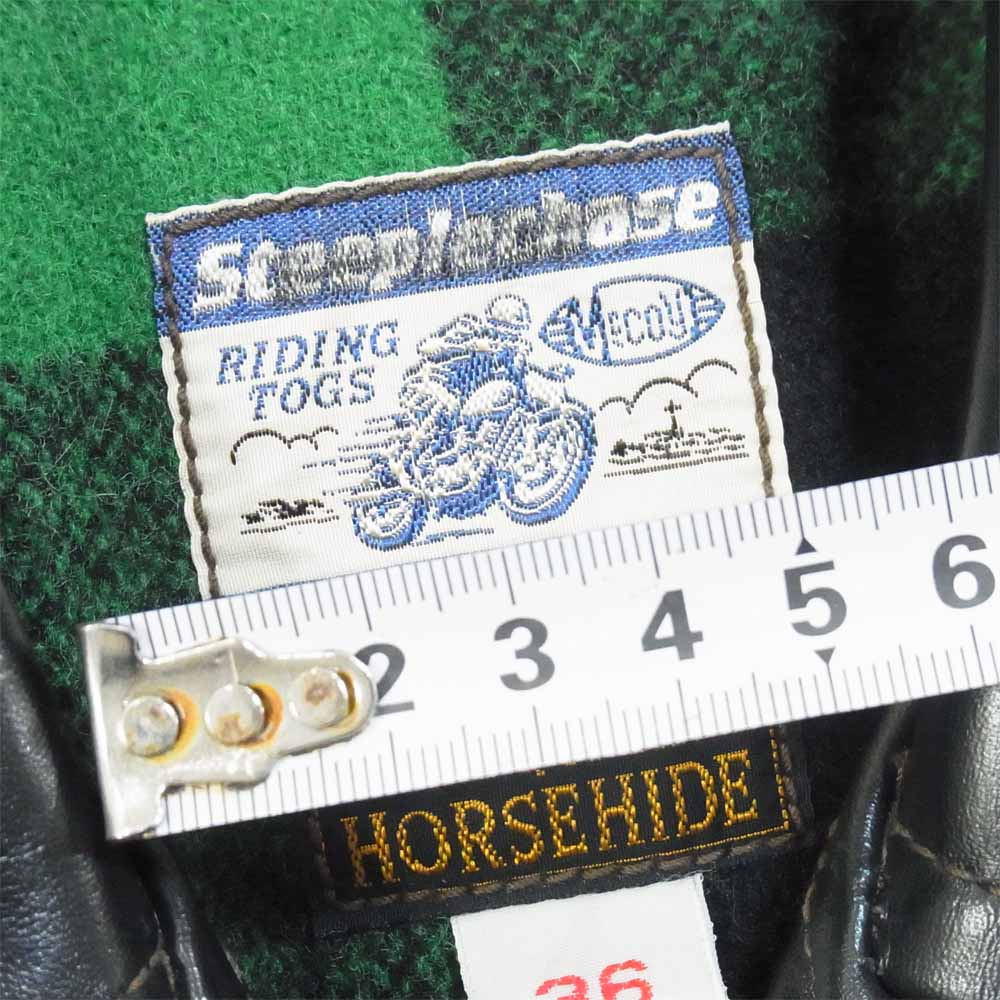 The REAL McCOY'S ザリアルマッコイズ 旧マッコイ STEEPLECHASE ホースハイド Dポケット ダブル ライダース ブラック系 36【中古】