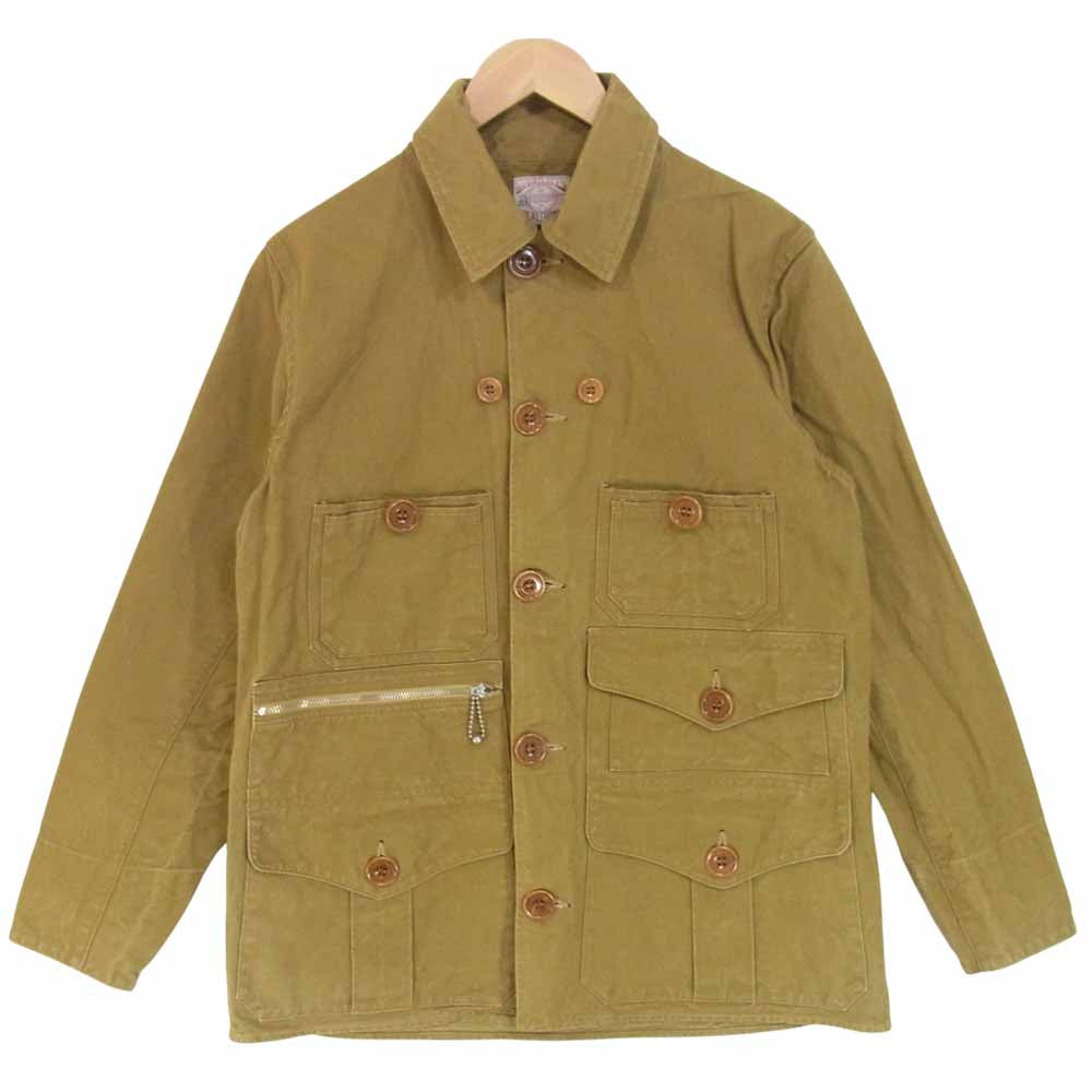 FREEWHEELERS フリーホイーラーズ TIMBER CRUISER COAT DRY FINISH DUCK ドライ フィニッシュ ダック ティンバー クルーザー コート カーキ系 38【中古】