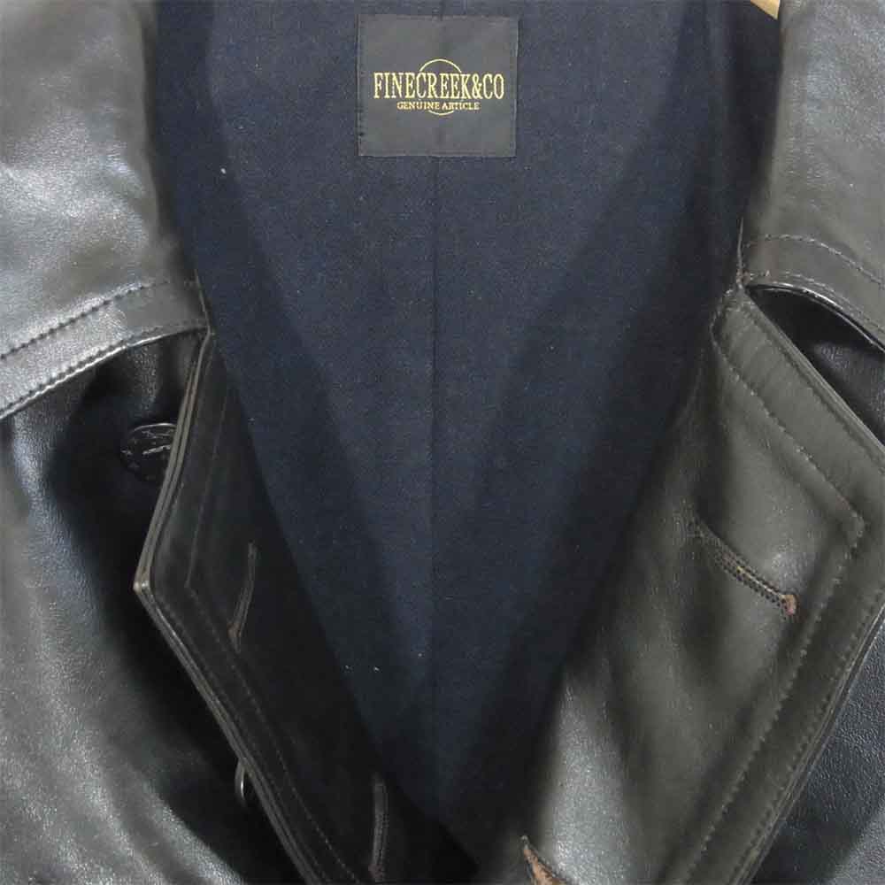 ファインクリーク Howard ハワード ホースハイド レザー コート ブラック系 M【美品】【中古】