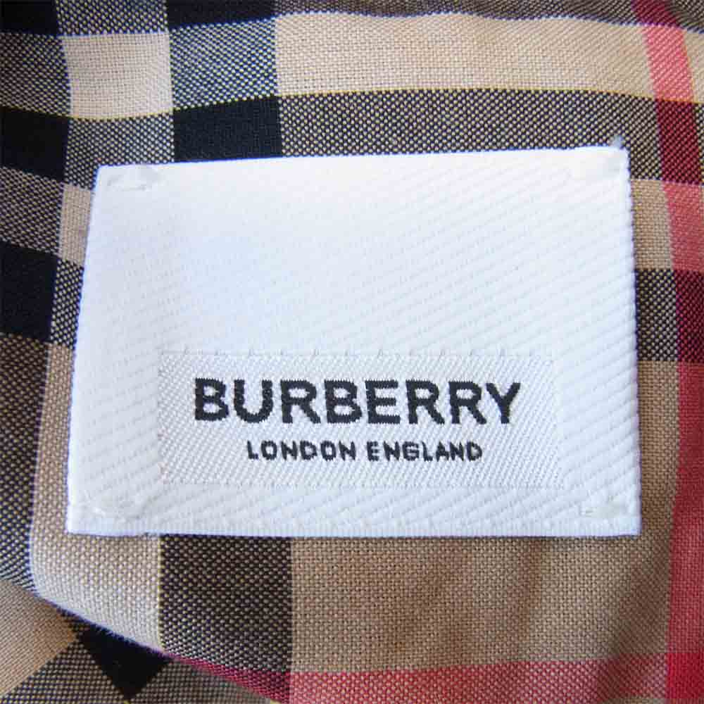 BURBERRY バーバリー 19AW Sandor ロゴ チェック オーバーサイズ シャツ ベージュ系 M【美品】【中古】