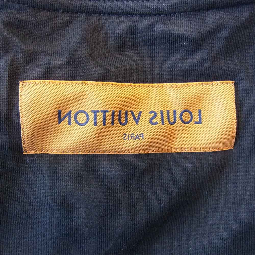LOUIS VUITTON ルイ・ヴィトン 1A83R2 国内正規品 LV ステッチ プリント アンド エンブロイダリー Tシャツ ブラック系 M【美品】【中古】