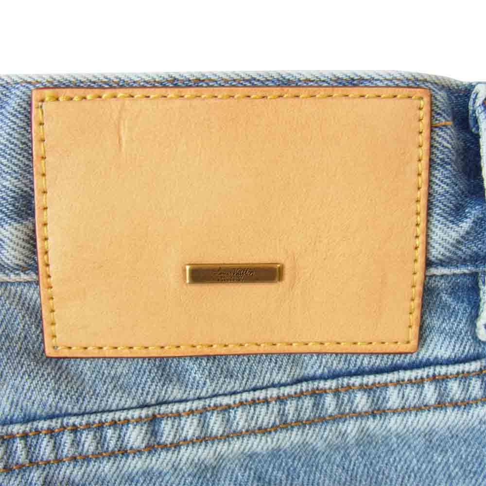 LOUIS VUITTON ルイ・ヴィトン 20SS 1A7XZF 国内正規品 LVSE ウォッシュド レギュラー ジーンズ インディゴブルー系 32【美品】【中古】
