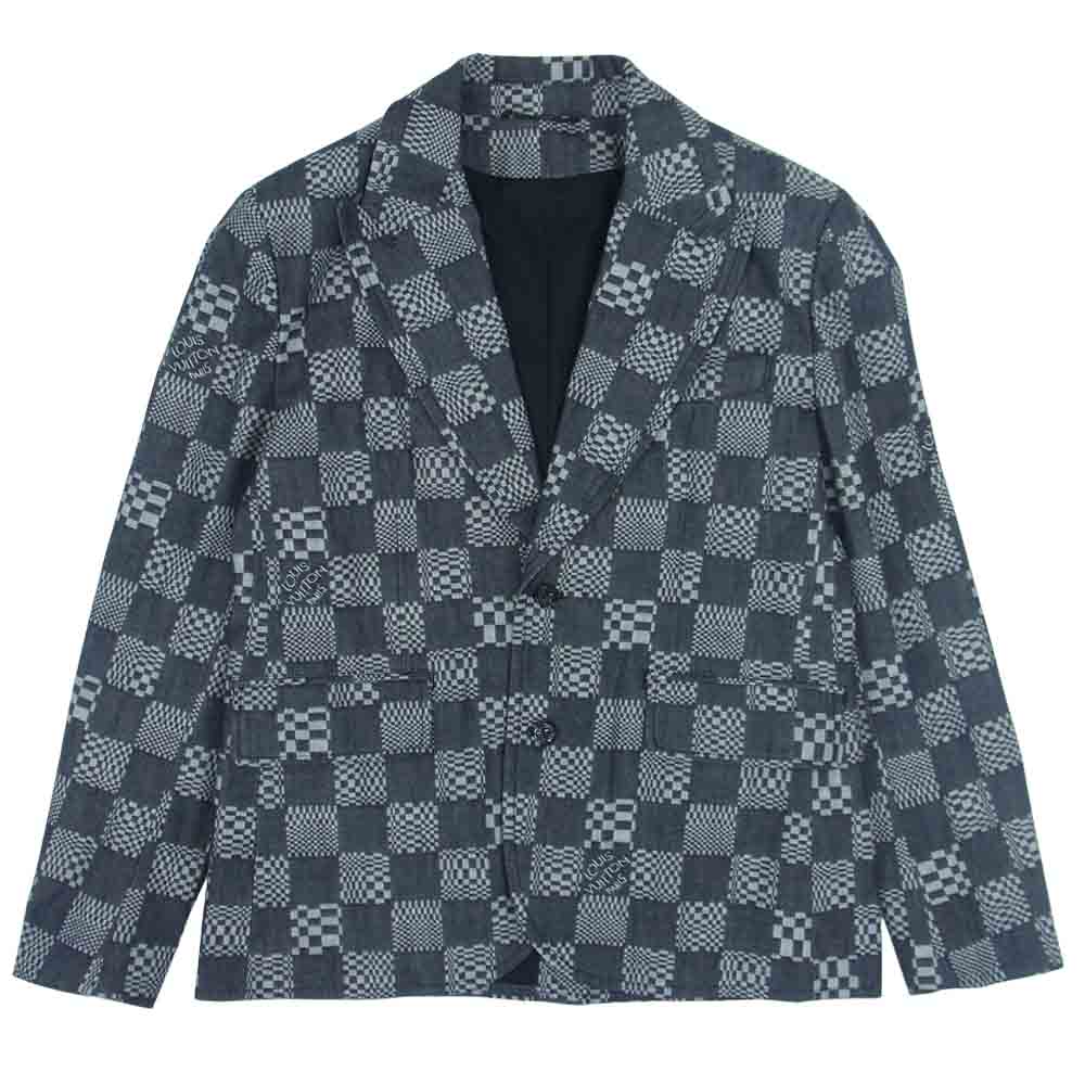 LOUIS VUITTON ルイ・ヴィトン 1A8PNW 国内正規品 70S デニム テーラード ジャケット ブラック系 52【極上美品】【中古】