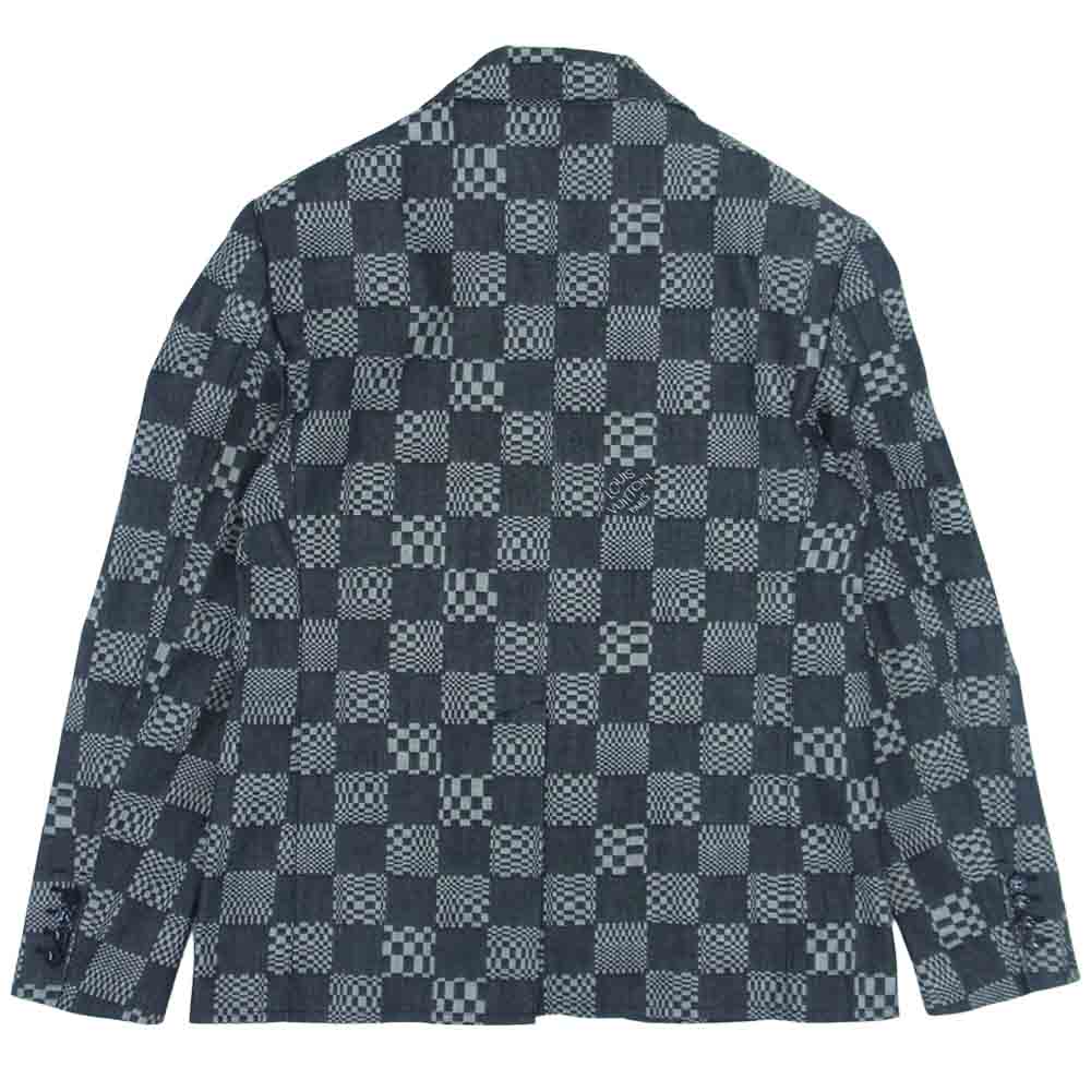 LOUIS VUITTON ルイ・ヴィトン 1A8PNW 国内正規品 70S デニム テーラード ジャケット ブラック系 52【極上美品】【中古】