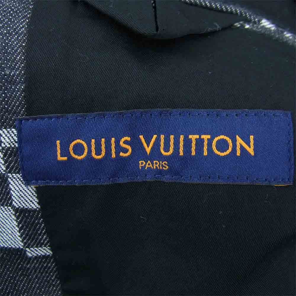 LOUIS VUITTON ルイ・ヴィトン 1A8PNW 国内正規品 70S デニム テーラード ジャケット ブラック系 52【極上美品】【中古】