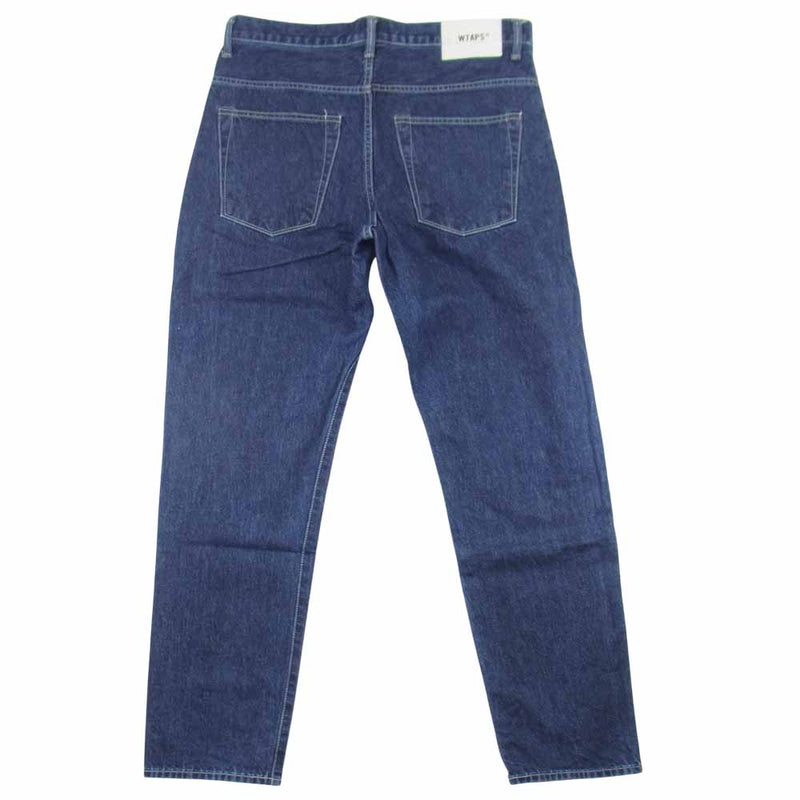 WTAPS ダブルタップス 19SS  191TQDT-PTM01 BAGGY WASHED TROUSERS DENIM バギー デニム トラウザー パンツ インディゴブルー系 03【中古】