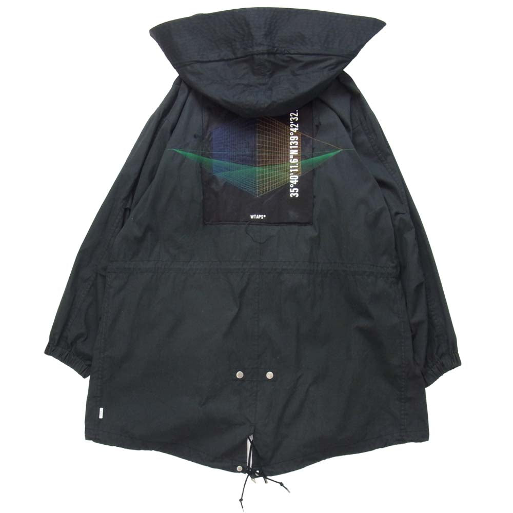 WTAPS ダブルタップス 19SS 191WVDT-JKM03 WM-51 JACKET NYCO OXFORD ミリタリー モッズコート ブラック系 X 03【中古】