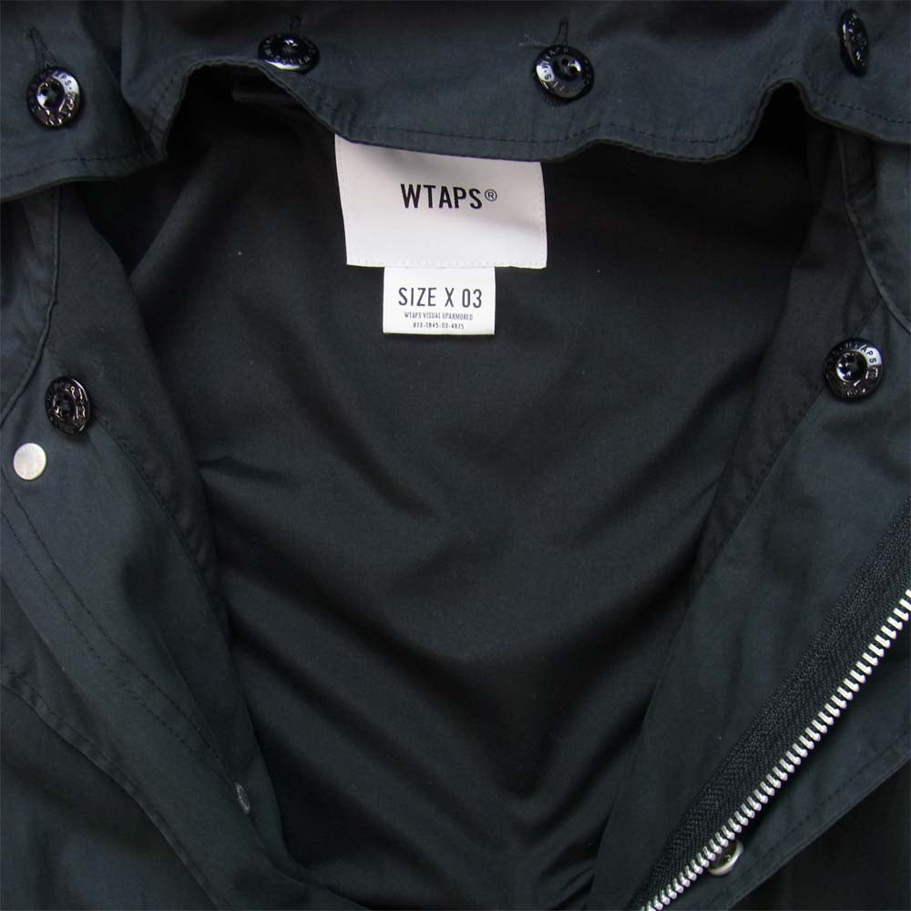 WTAPS ダブルタップス 19SS 191WVDT-JKM03 WM-51 JACKET NYCO OXFORD ミリタリー モッズコート ブラック系 X 03【中古】
