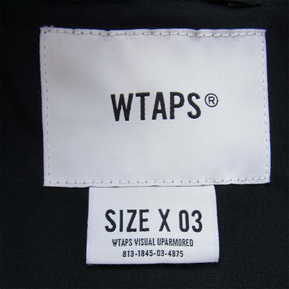 WTAPS ダブルタップス 19SS 191WVDT-JKM03 WM-51 JACKET NYCO OXFORD ミリタリー モッズコート ブラック系 X 03【中古】