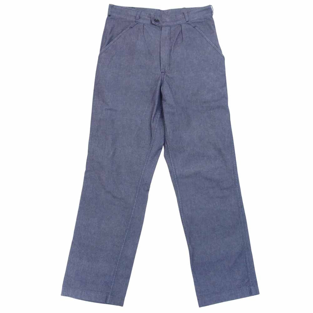ユーロ ミリタリー PANTALON BLEU CHINE フランス軍 ミリタリー ワークパンツ インディゴブルー系 76C【中古】