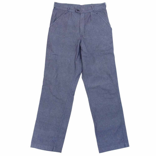 ユーロ ミリタリー PANTALON BLEU CHINE フランス軍 ミリタリー ワークパンツ インディゴブルー系 76C【中古】