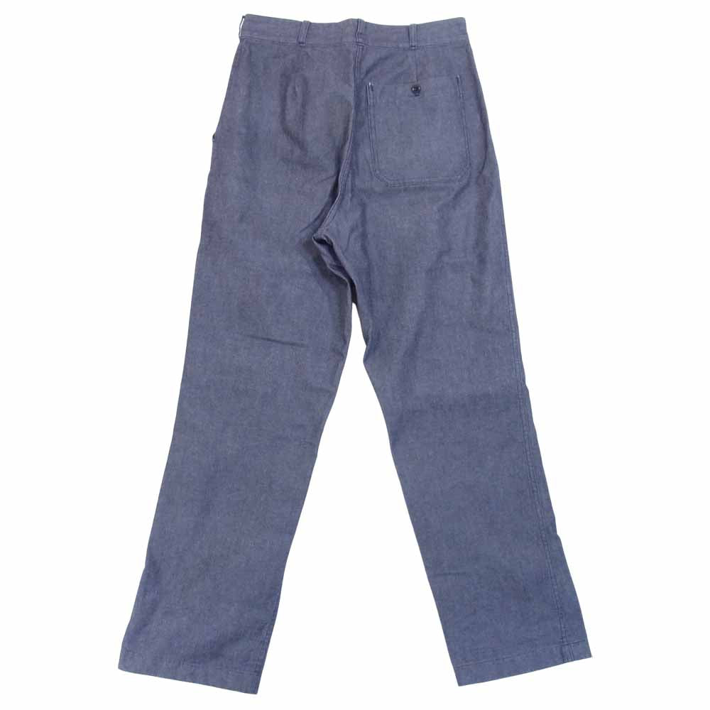 ユーロ ミリタリー PANTALON BLEU CHINE フランス軍 ミリタリー ワークパンツ インディゴブルー系 76C【中古】