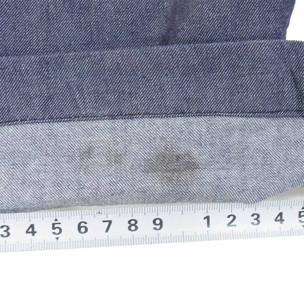 ユーロ ミリタリー PANTALON BLEU CHINE フランス軍 ミリタリー ワークパンツ インディゴブルー系 76C【中古】