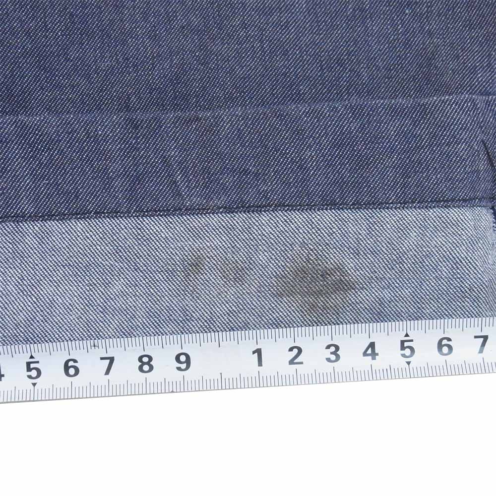 ユーロ ミリタリー PANTALON BLEU CHINE フランス軍 ミリタリー ワークパンツ インディゴブルー系 76C【中古】