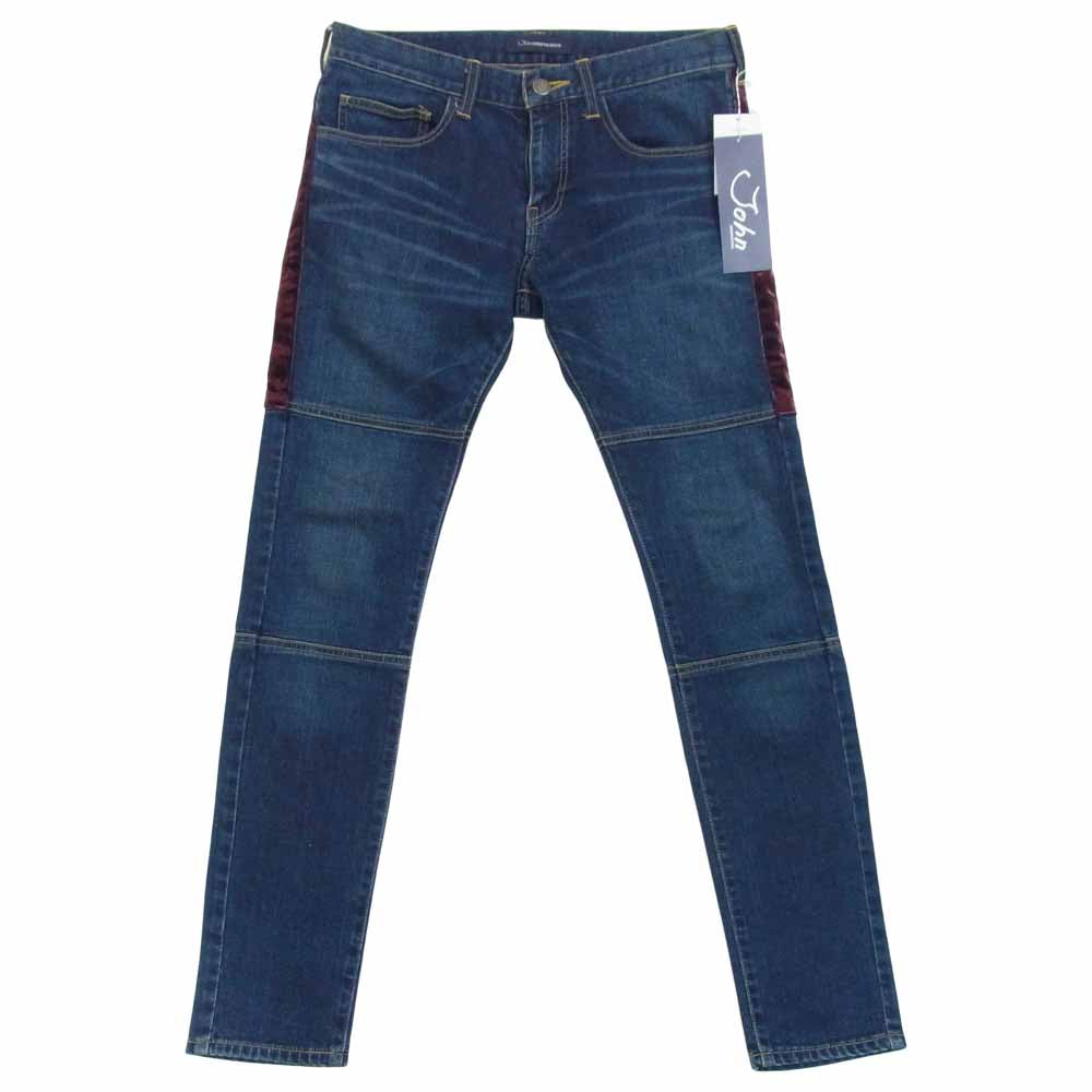 UNDERCOVER アンダーカバー JUP4505 John UNDERCOVER ジョンアンダーカバー VV側章 ヒザ切替 デニムパンツ インディゴブルー系 1【中古】
