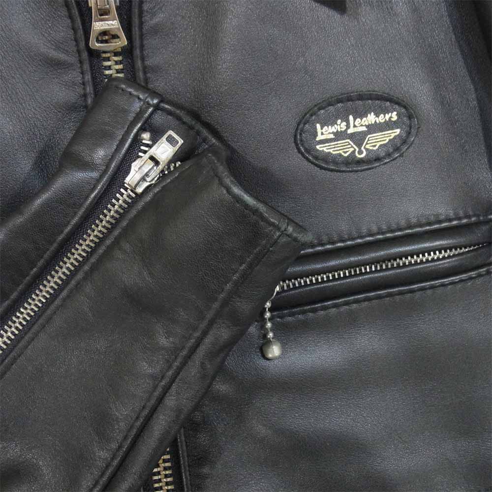 Lewis Leathers ルイスレザー ドミネーター カウハイド ライダース ジャケット ブラック系 34【中古】