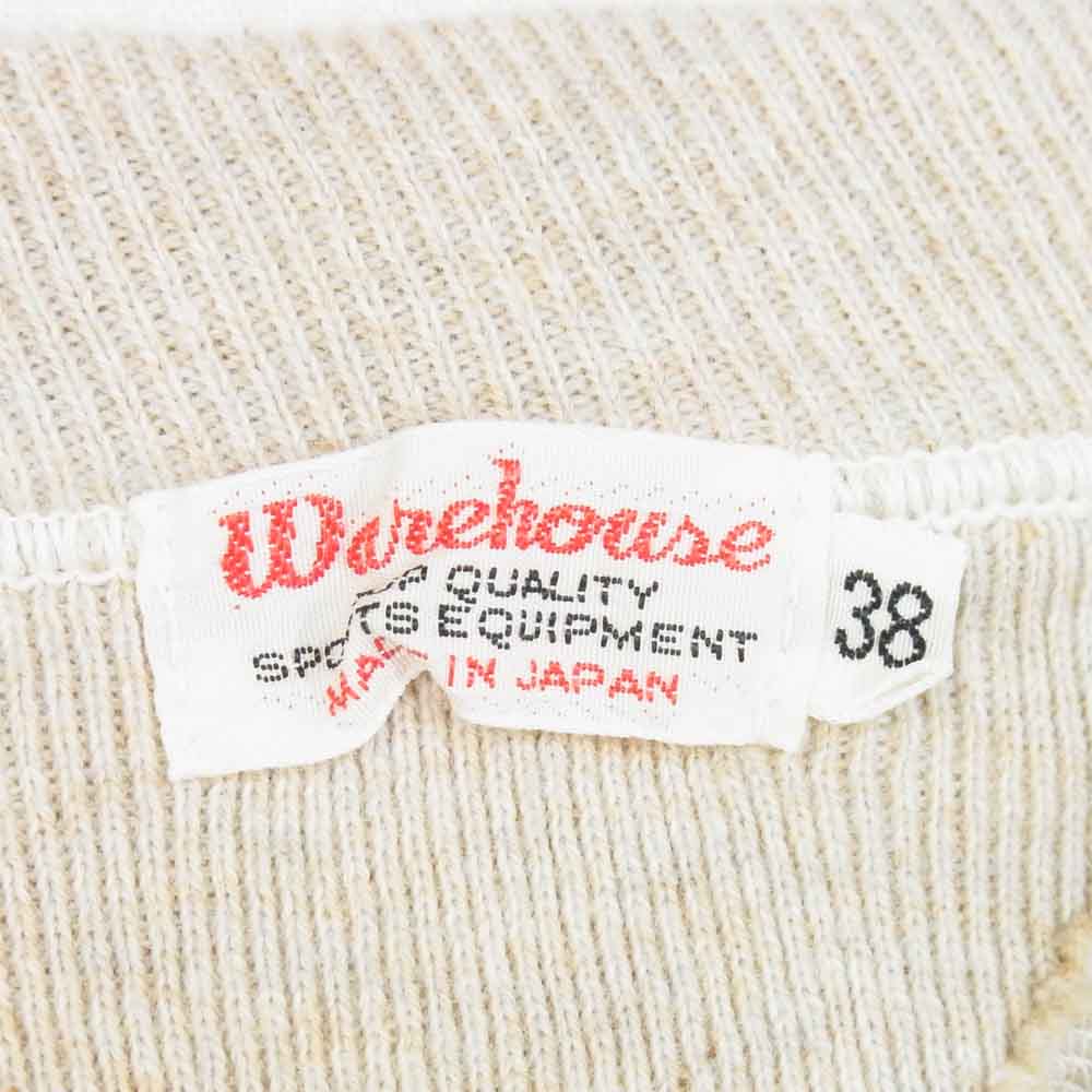 WAREHOUSE ウエアハウス 無地 吊り編み 両V スウェット 日本製 コットン100％ ベージュ系 38【中古】