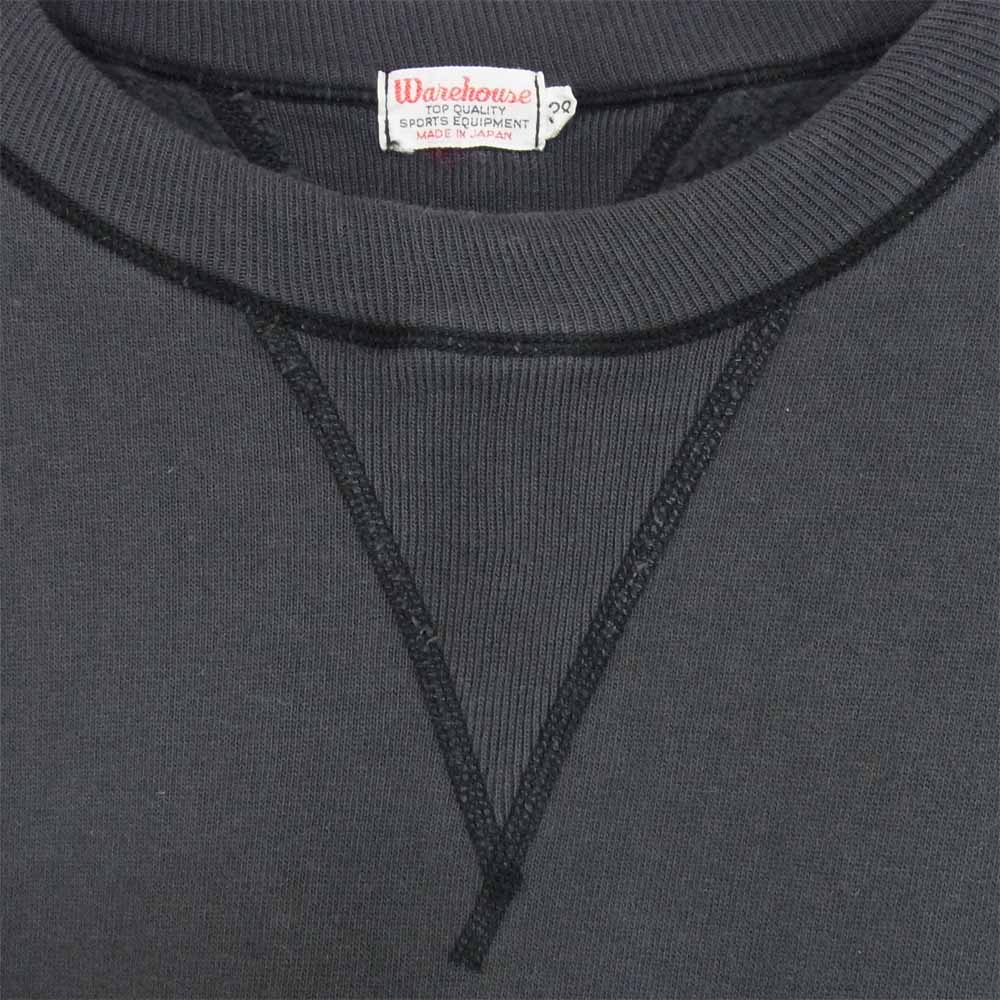 WAREHOUSE ウエアハウス 無地 吊り編み 両V スウェット 日本製 コットン100％ チャコール系【中古】