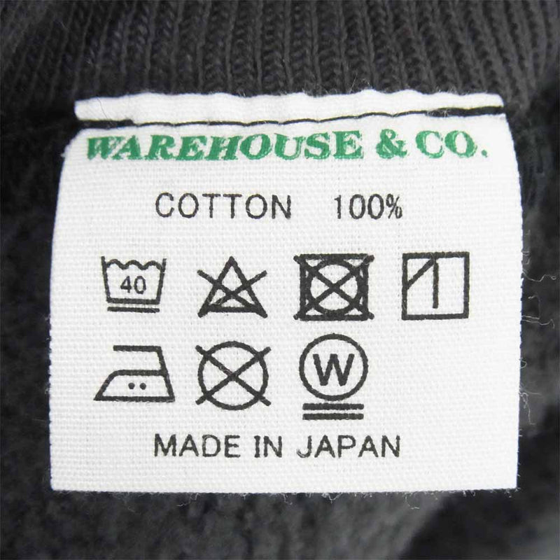 WAREHOUSE ウエアハウス 無地 吊り編み 両V スウェット 日本製 コットン100％ チャコール系【中古】