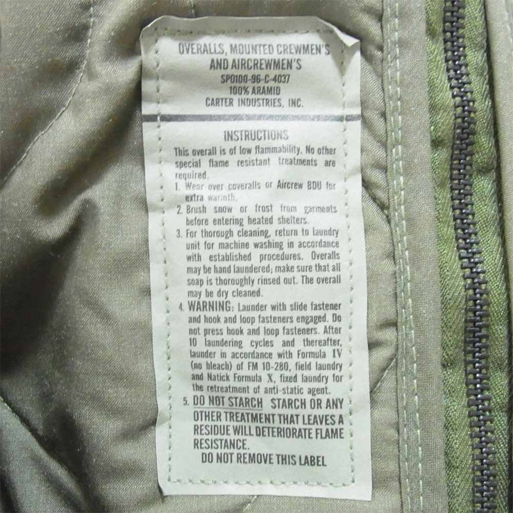 クルーマンズ 米軍 overalls mounted crewman and aircrewman オーバーオール 54 カーキ系 SMALL-LONG【中古】