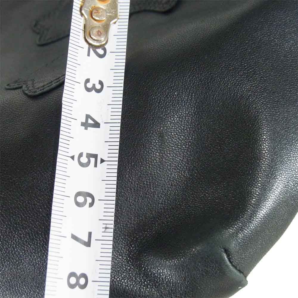CHROME HEARTS クロムハーツ（原本無） DRW STRNG SACK ドローストリング レザー サック ブラック系【中古】