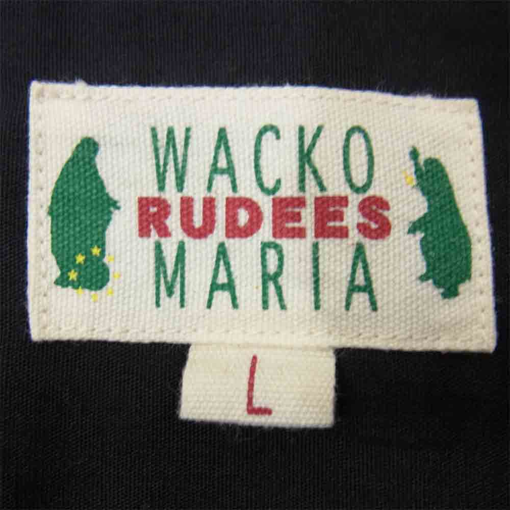 WACKO MARIA ワコマリア ワッペン付き 長袖 シャツ ブラック系 L【中古】