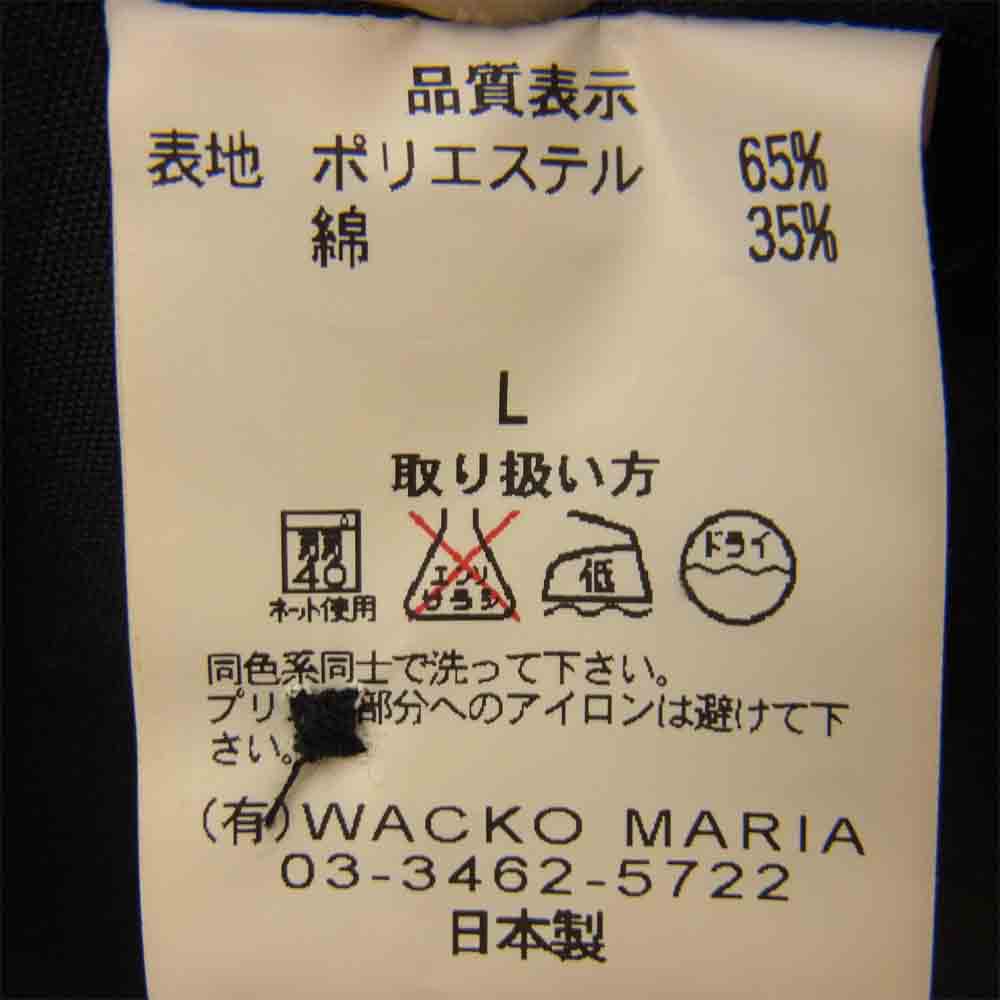 WACKO MARIA ワコマリア ワッペン付き 長袖 シャツ ブラック系 L【中古】