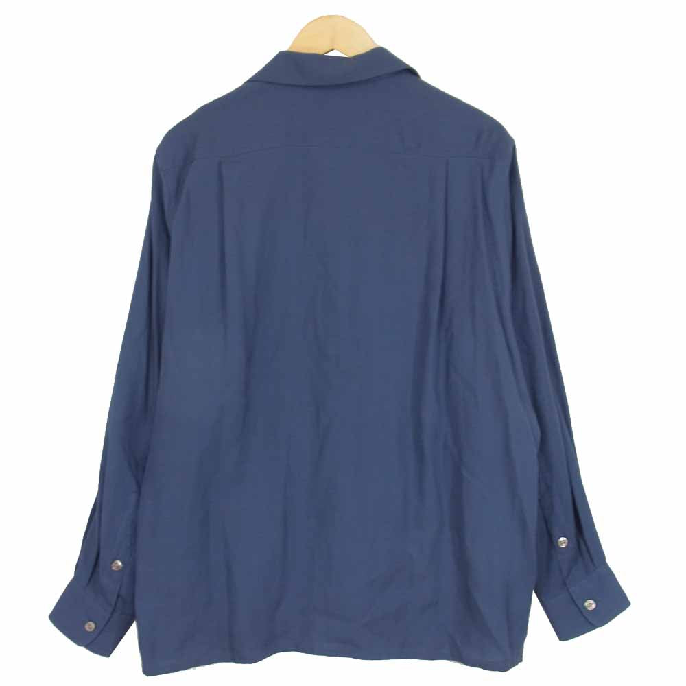 WACKO MARIA ワコマリア レーヨン オープンカラー シャツ ブルー系 M【中古】