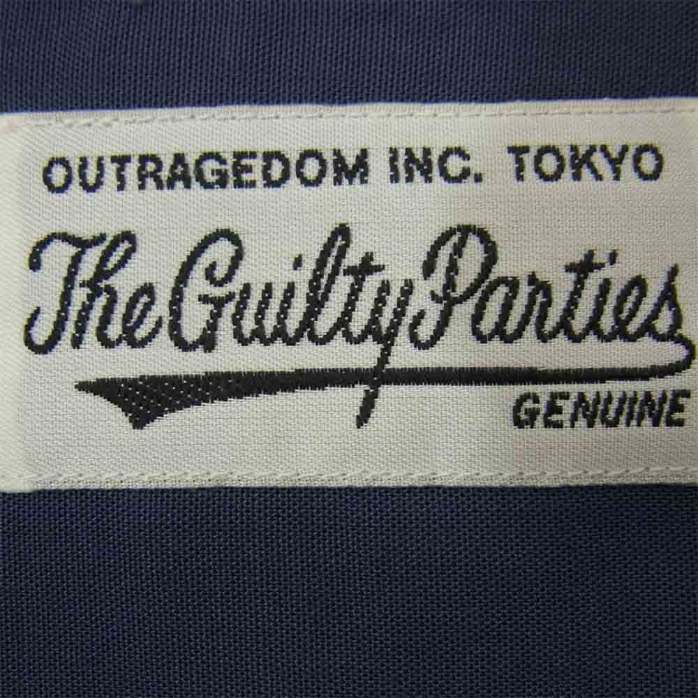 WACKO MARIA ワコマリア レーヨン オープンカラー シャツ ブルー系 M【中古】