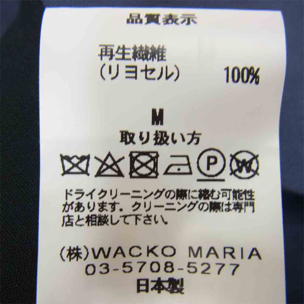 WACKO MARIA ワコマリア レーヨン オープンカラー シャツ ブルー系 M【中古】
