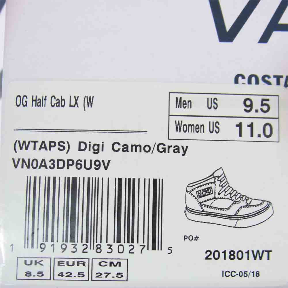 WTAPS ダブルタップス VN0A3DP6U9V VANS バンズ HALF CAB ハーフキャブ デジカモ カーキ系 27.5cm【新古品】【未使用】【中古】