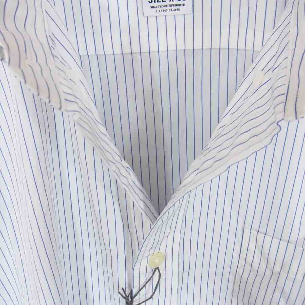 WTAPS ダブルタップス 20SS 201TQDT-SHM03 THOMAS MASON トーマス メイソン BD LS 02 ストライプ ボタン ダウン シャツ ホワイト系 03【中古】