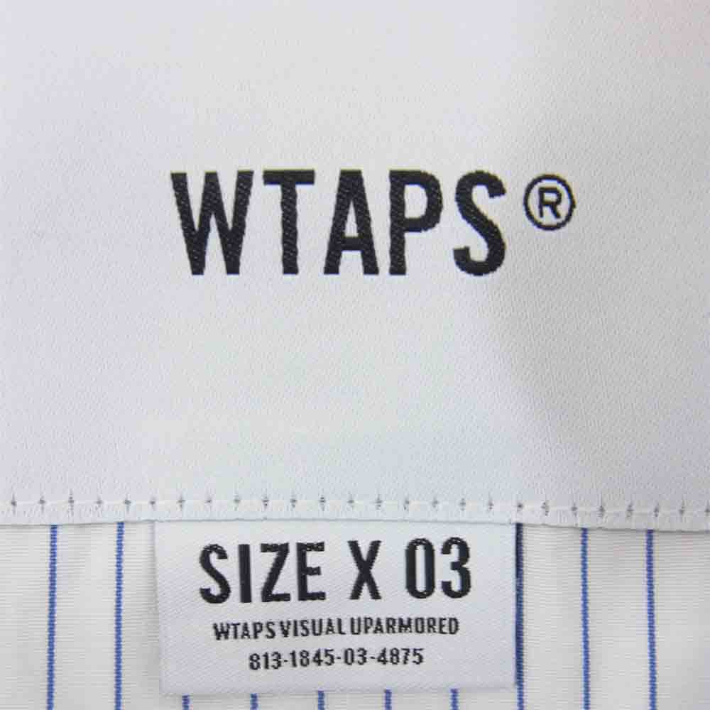 WTAPS ダブルタップス 20SS 201TQDT-SHM03 THOMAS MASON トーマス メイソン BD LS 02 ストライプ ボタン ダウン シャツ ホワイト系 03【中古】