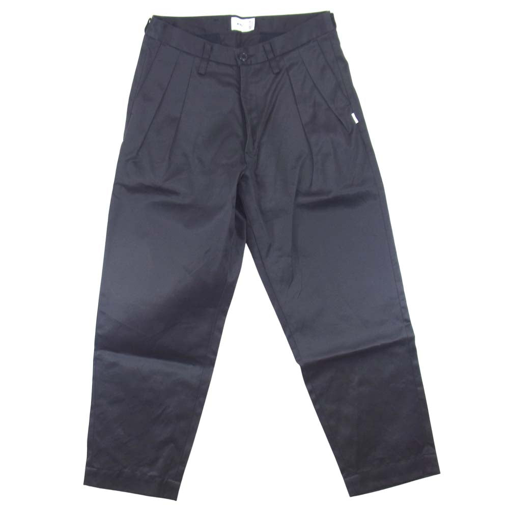 WTAPS ダブルタップス 21SS 211TQDT-PTM02 TUCK02 TROUSERS タック トラウザーズ ネイビー系 M【美品】【中古】
