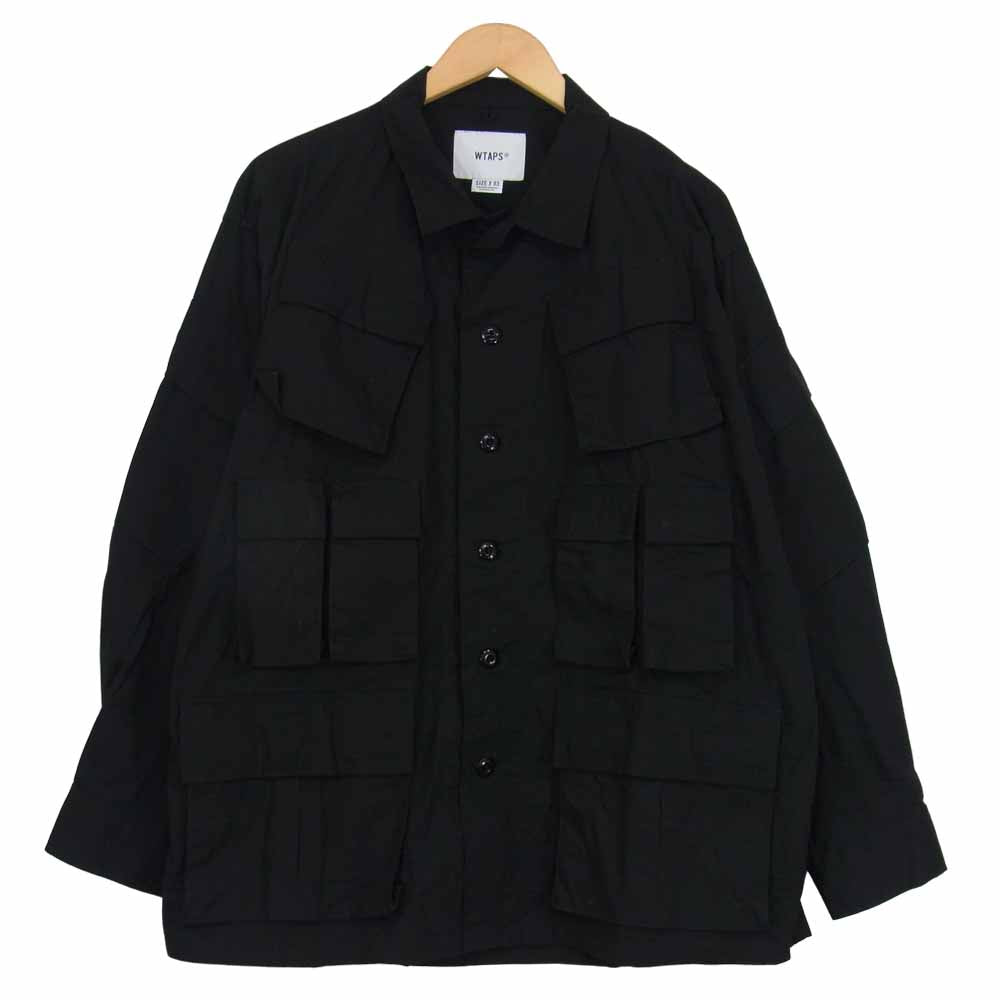 WTAPS ダブルタップス 20AW 202BRDT-SHM02 MODULAR LS COTTON RIPSTOP リップストップ モジュラー シャツ ジャケット ブラック系 L【美品】【中古】